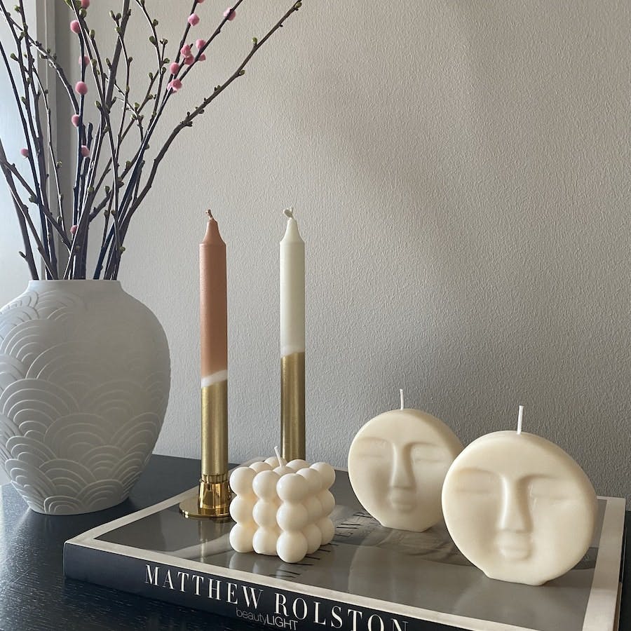 BUBBLE CANDLES in off/white