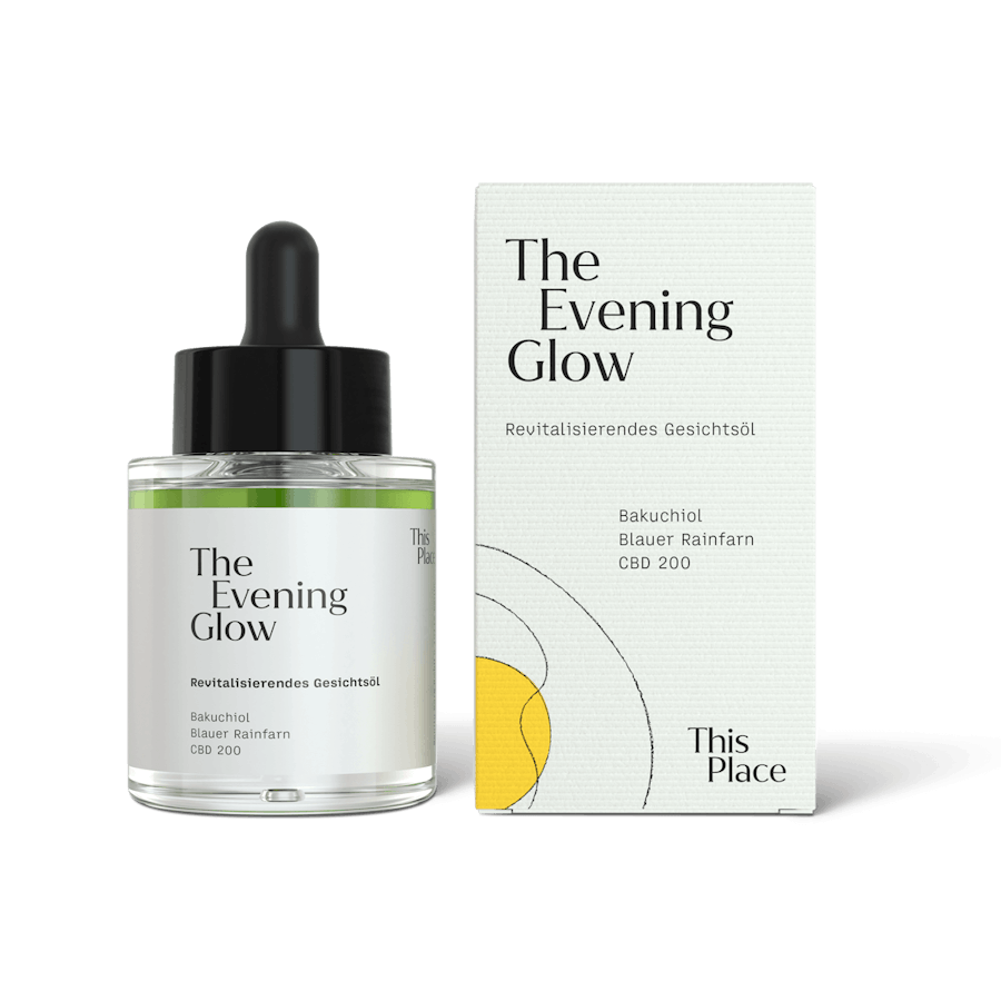 This Place The Evening Glow Oil mit Verpackung Freisteller