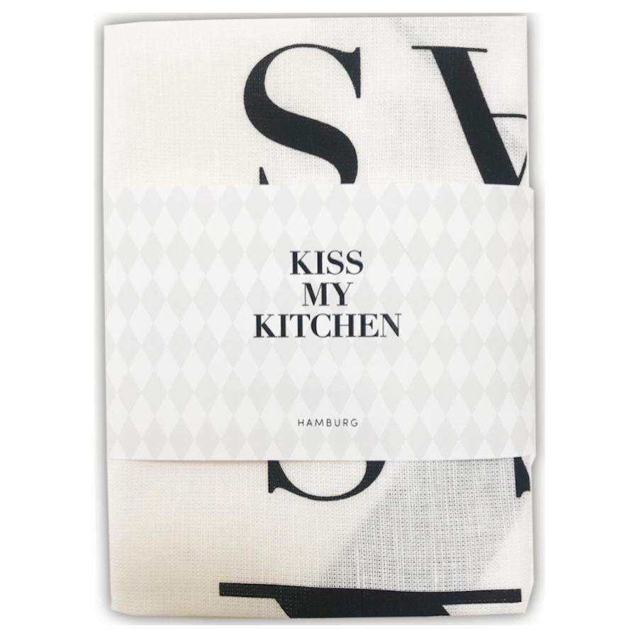 Kiss my kitchen Merry KISSmas white black red vorne