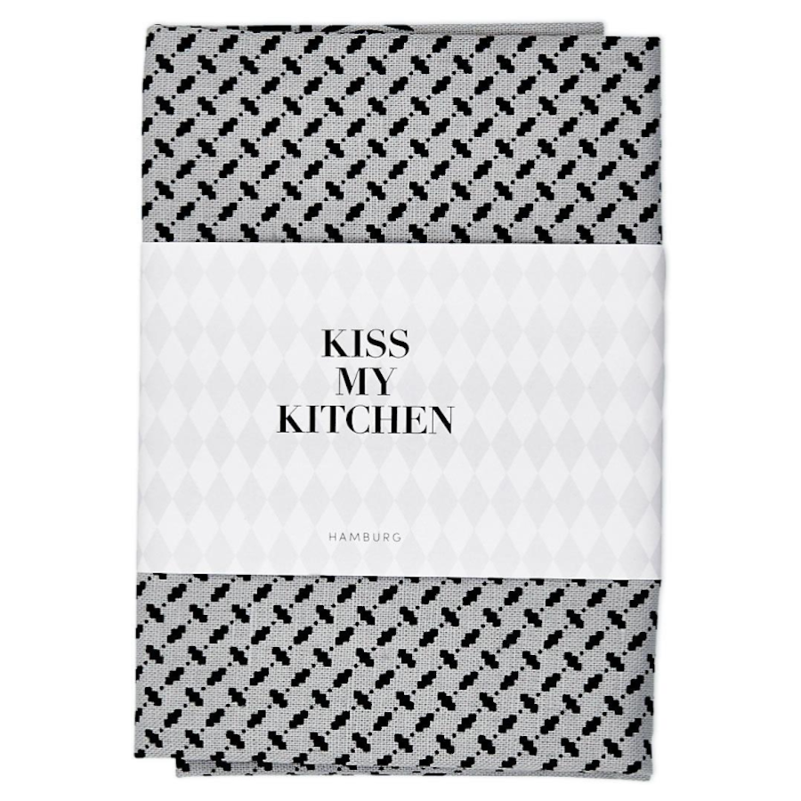 Kiss my kitchen Geschirrtuch pali pur grey black vorne