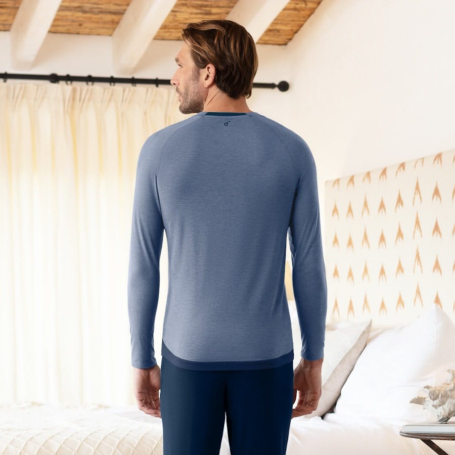 Dagsmejan Balance Temperaturregulierendes Shirt Herren Blue Melange Model